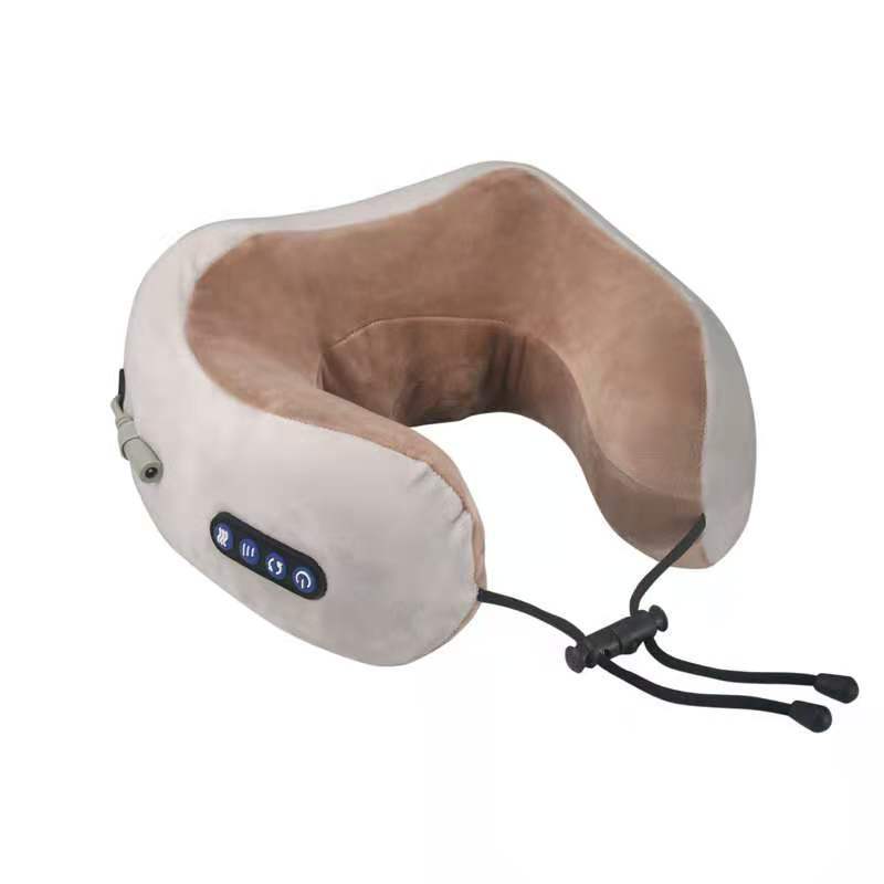 VitalRelief™ Heated Kneading Neck Massager in cream and brown